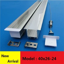 10-30 шт./лот 40 дюймов 1 м 40 мм широкий светодиодный алюминиевый профиль, встроенный СВЕТОДИОДНЫЙ канал освещения, подвесной 24 мм корпус полосы