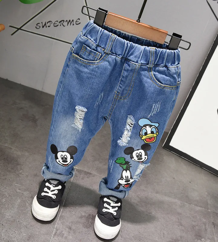 Cartoon New Style MEN'S Outerwear Spring Cowboy Girls B Class Boys Children Cowboy Pants Two Pieces Convention