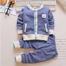 Коллекция года, комплект с толстым теплым свитером для маленьких девочек и мальчиков, комплект одежды для малыша, комплекты одежды для детей Детский осенне-зимний комплект рождественских нарядов