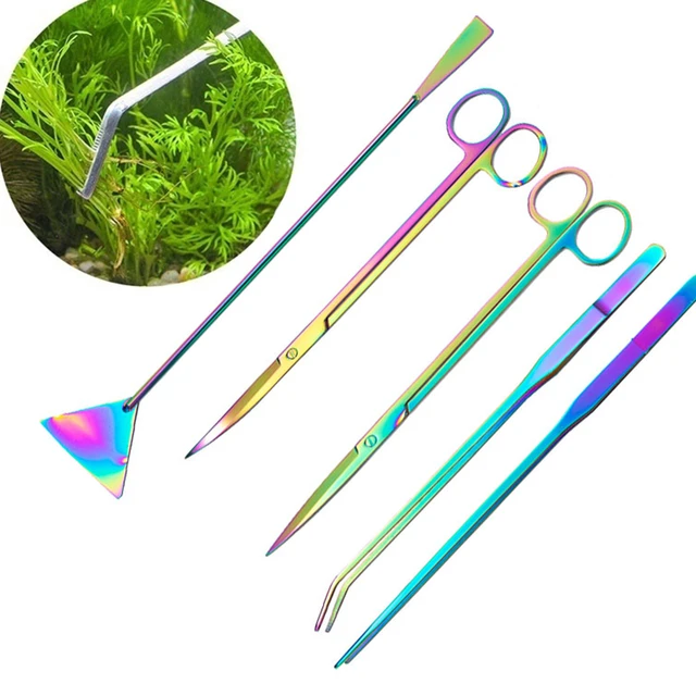 Stainless Steel Mirror Light Aquatic Grass Scissors Fish Tank Grass Trimming  Scissors Multi-function Trimming Tool Aquatic Grass - AliExpress