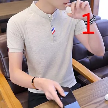 

Short-sleeved t-shirt men's tide brand personality fashion 2019 summer wild ice silk material hollowing tide