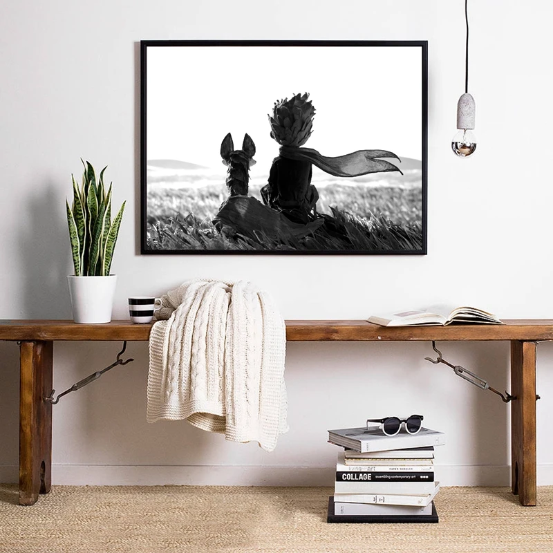 The_Little_Prince_and_Fox_Canvas_Art_Print_Wall_Pictures_The_Little_Prince_Canvas_Painting_Art