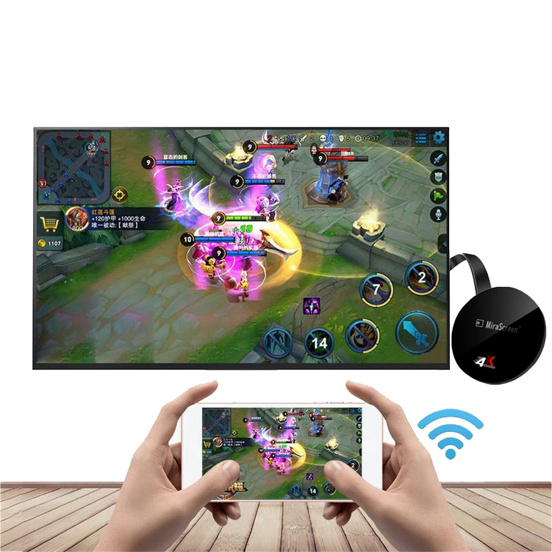 2 4G/5G 4K беспроводной WiFi зеркальный кабель HDTV Аудио Видео адаптер 1080P экран дисплей