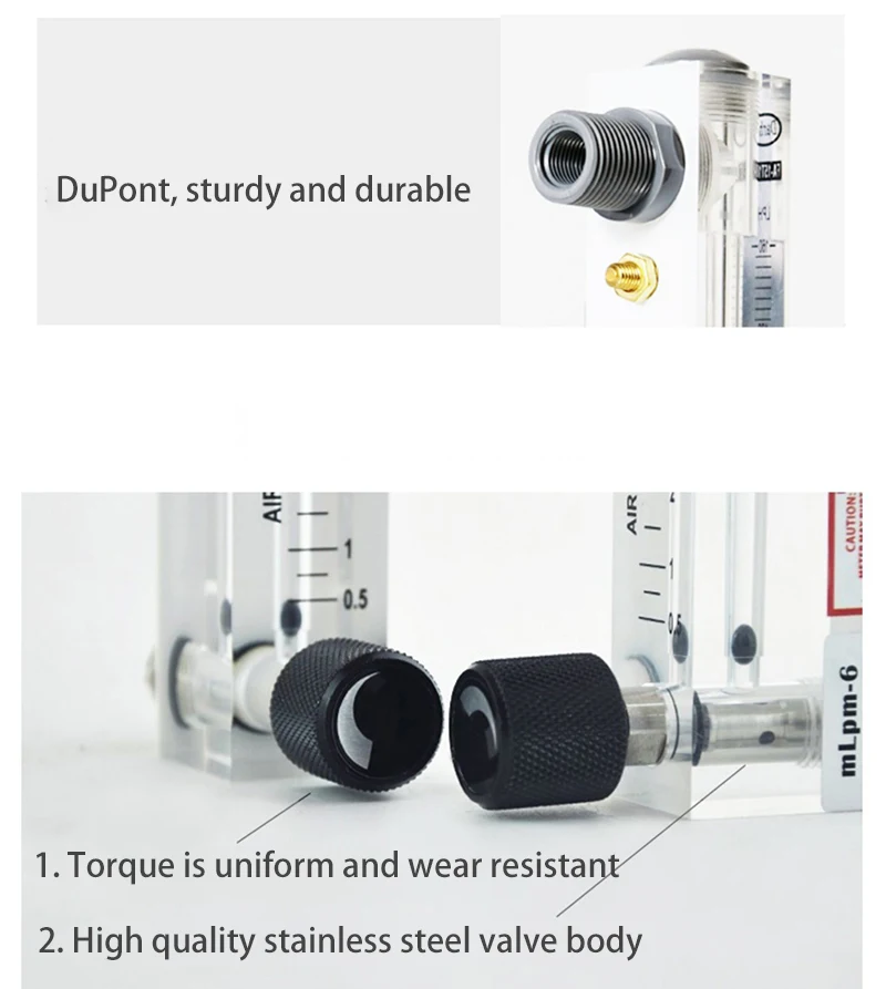 1 шт. DFA-15T Plexiglass воздушный газокислородный нитрогенрасходомер газовый аргон AR/CO2 Поплавковый расходомер регулируемый