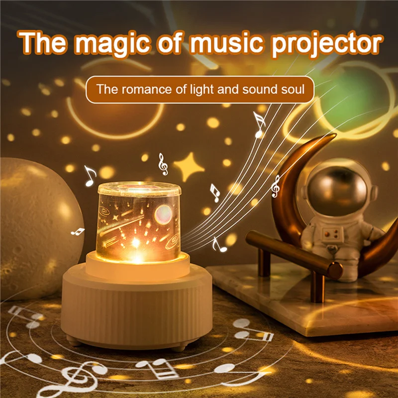 

Projection Lamp, Multifunctional Bluetooth Projecting Lamp Dream Music Box Desktop Night Light for Living Room Bedroom