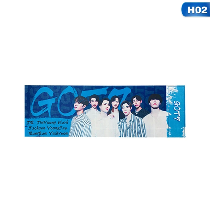 1 Piece Kpop SEVENTEEN EXO GOT7 IKON RED VELVET Concert Support Hand Banner Fabric Hang Up Poster For Fans Collection Gift - Цвет: H02