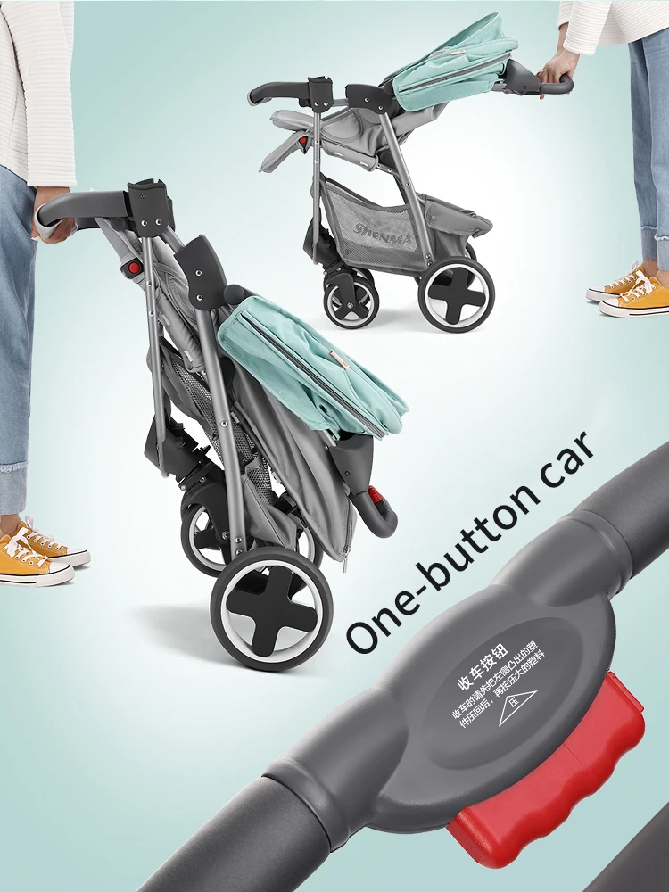 Baby stroller children's lightweight folding umbrella car newborn can sit reclining baby portable shock absorber trolley