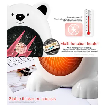 

Mini Portable Electric Heater Cute Heating Warm Air Fan Home Office Wall Handy Air Heater Bathroom Radiator Warmer Fan