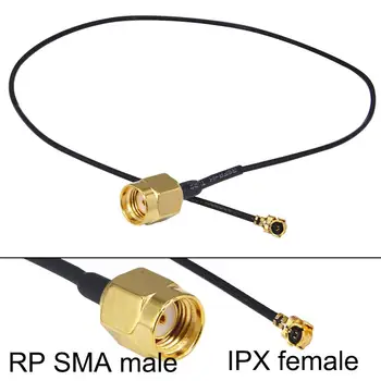 

100 Pieces RP SMA Male Plug To IPX U.FL PCI Card 1.13mm Pigtail RF Wire Connector RP SMA Male to IPX Cable for PCI Wifi Card