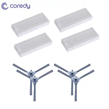 

Replacement Kits for Coredy R300 Robot Vacuum Cleaner Spare Part High Efficiency Filter Side Brush 4pcs Side Brushes and Filters