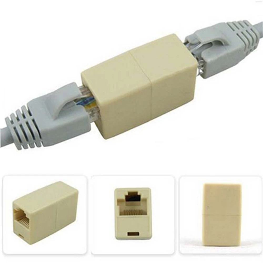 5 шт. соединитель Cat5 RJ45 Сетевой удлинитель кабеля адаптер для Ethernet гнездо