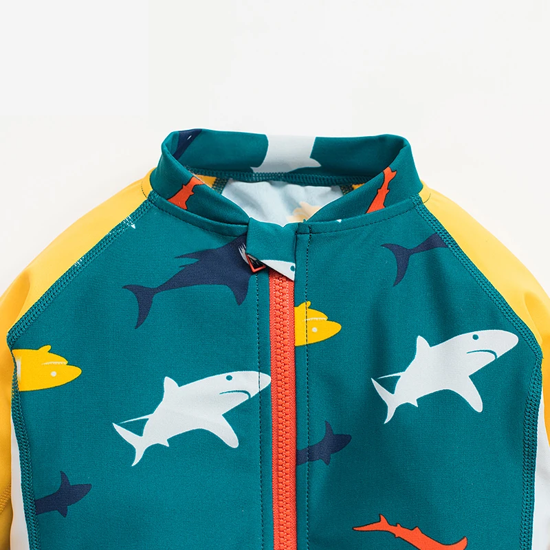 Children Sunscreen Swimsuit Boys Baby Bathing Suit Boy Kid One Piece Swimming Suit Toddler Baby Sun Protection Swimwear