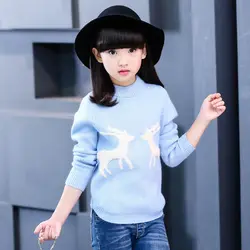 Lcybhe/2019 свитер для девочек, Пуловер детский свитер в Корейском стиле, Детский свитер с круглым воротником, куртка