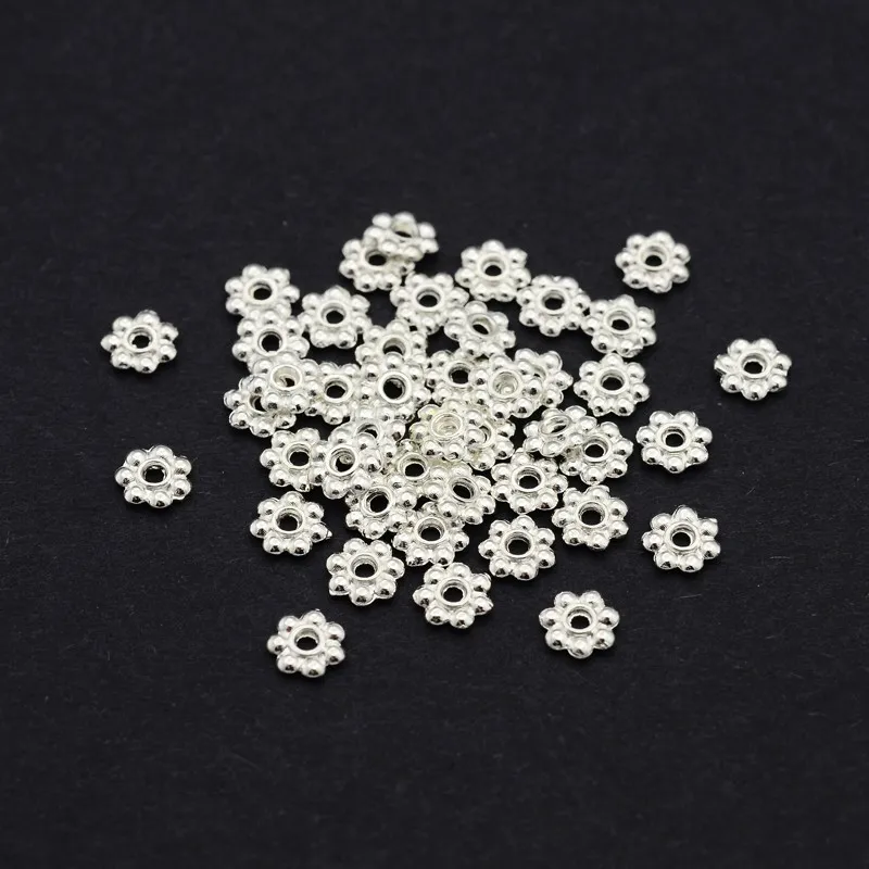 50pcs Tibetan silver color snowflake bead caps h1752 
