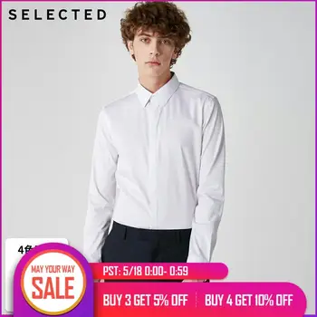 

SELECTED Men's Cotton-blend Shirt Collar Slim Fit Long-sleeved Shirt T|419105507