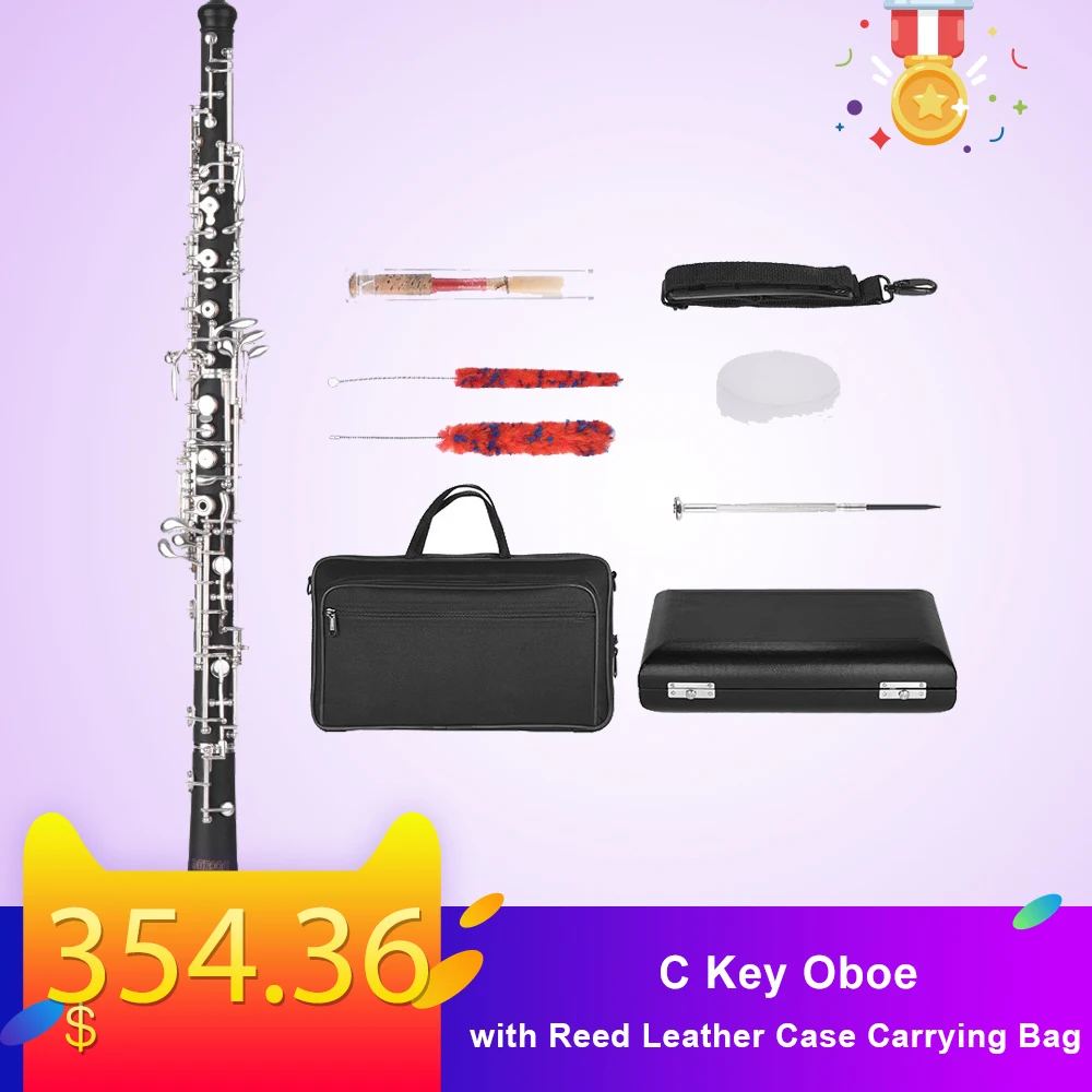 Ammoon Professional C ключевой гобой полуавтоматический стиль ключи с серебристым