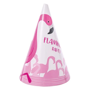 

8pcs children's hat flamingo-themed party decoration Hawaiian party pink summer tropical birthday wedding