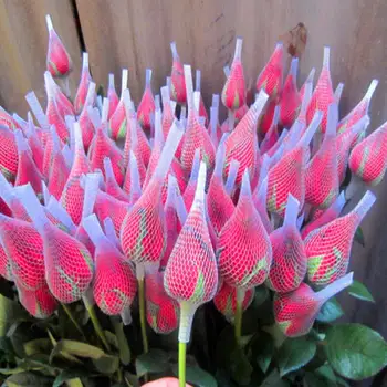 

100PCS White Makeup Brushes Net Protective Cover Set Rose Bud Shaped Storage Mesh Sheath Brush Anti-frizzing Sheath Net Set #SO