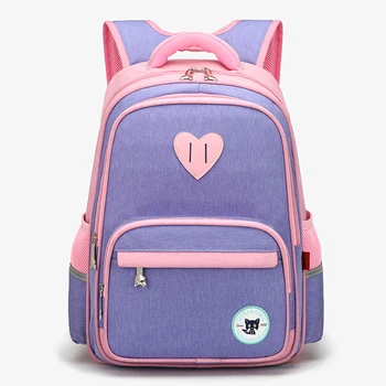 

School Bags School Backpack for Girls High Quality Reflective Strip Softhandle Backpack for Primary Student Solid Zipper Unisex