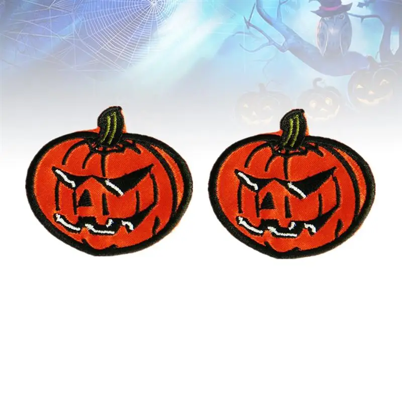 2pcs Breast Pasty Pumpkin Disposable Halloween Embroidery Breast Cover Pasties for Girls