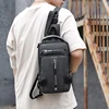 Mochila de nailon para hombre, bandolera cruzada con puerto de carga USB, mochila de viaje para hombre, bolsa de día, bandolera de pecho ► Foto 3/6