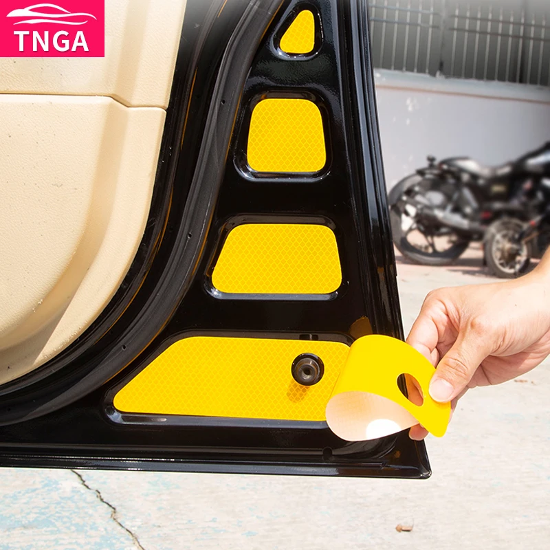 Car Door Safety Reflective Warning Stickers Toyota Land Cruiser 200 Modification Accessories LC200 Car Body Anti-Collision