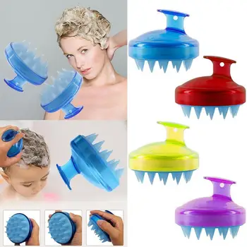 

1Pc Soft Hair Washing Brush escova de cabelo Silicone Massage Wide Comb Brush Comb Head Tooth Shampoo Scalp Body H0I7