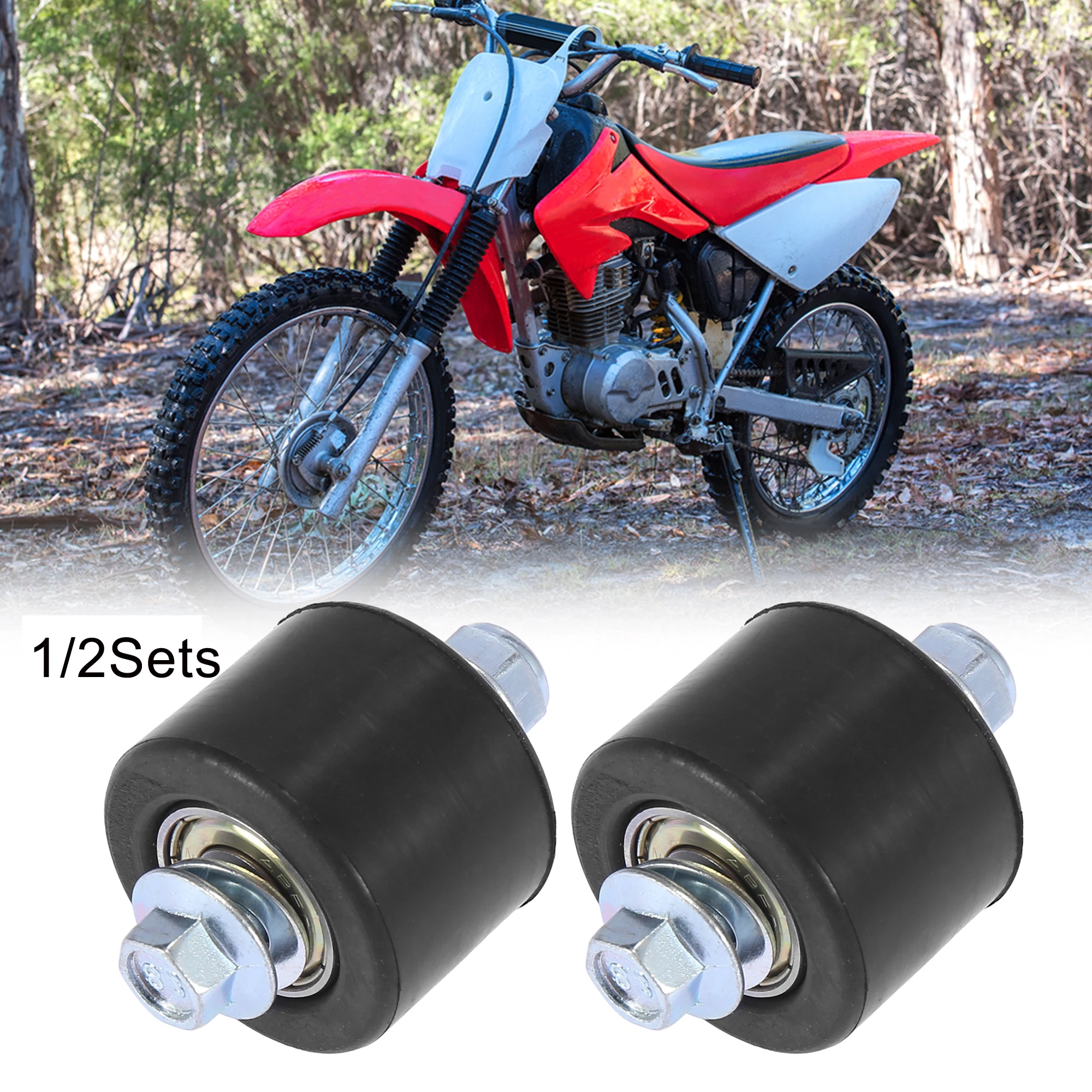 Motoforti12Sets8mmDriveChainPulleyRollerSliderWheelTensioner