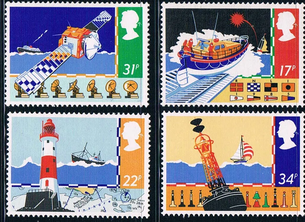 4 шт./компл. новая английская Марка британской почты Великобритании модель 1985