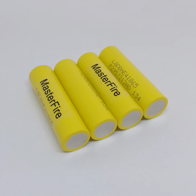 

MasterFire 6PCS/LOT HE4 Chem 18650 ICR18650HE4 20A discharge lithium battery cell 2500mah flashlight torch batteries For LG