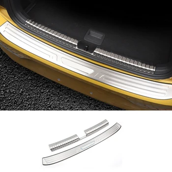 

For VW Volkswagen Polo Hatchback 2018 2019 2020 Car Accessories Stainless Outer & Inner Back Shrouds Rear Guard Cover 2pcs