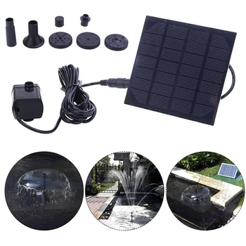 

7V Solar Water Fountain Pond Garden Submersible Waterfalls Home 150L / H Kit Fish Power