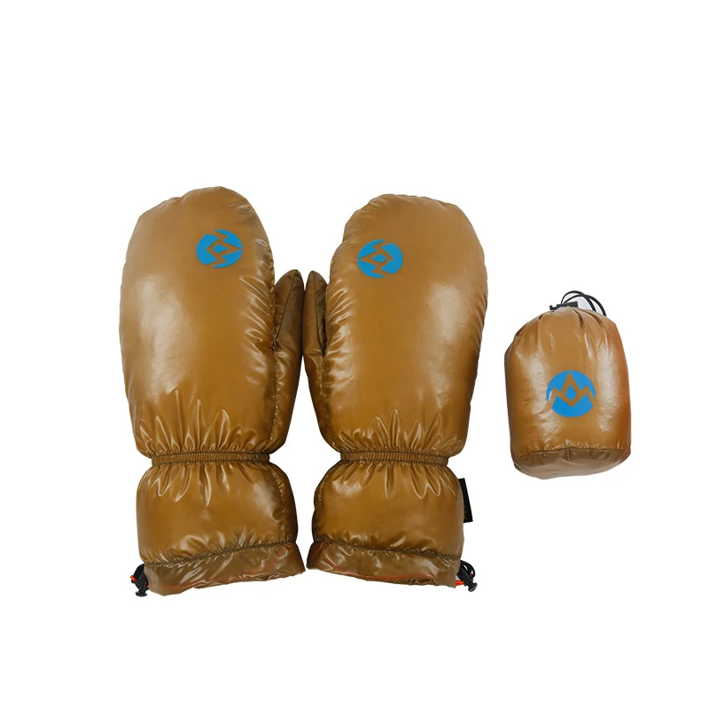 

Thermal Gloves Windproof 1 pair Nylon Mittens Hand Warm Camping Ultralight Goose Down Winter