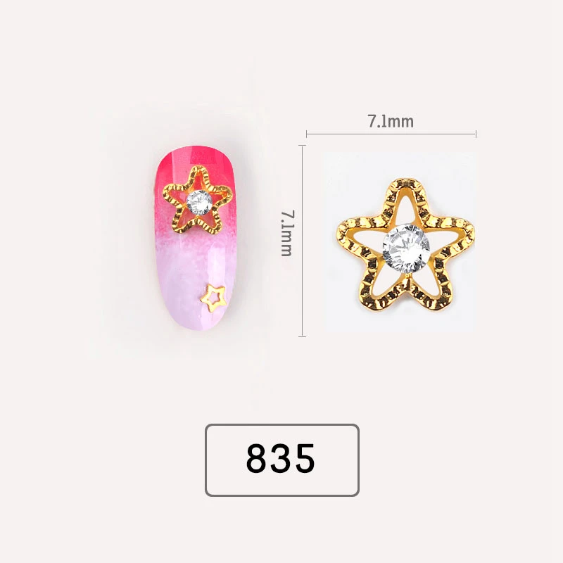 5 шт 3D Сплав Аксессуары для дизайна ногтей сверкающие хрустальные золотые ногти ювелирные изделия высшего уровня для ногтей красивые амулеты - Цвет: 03