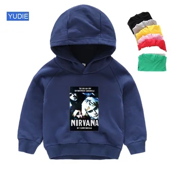 

nirvana 2020 New Arrivals baby boy clothes Printed Hoodies Sweatshirts boys Tops Casual kids clothes girls funny t shirt