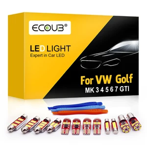 Image 1 - 10+Pcs LED Bulbs for Volkswagen VW Golf 3 4 5 6 7 MK3 MK4 MK5 MK6 MK7 GTI Interior Light Bulb Kit Indoor Map Dome Overhead Lamps