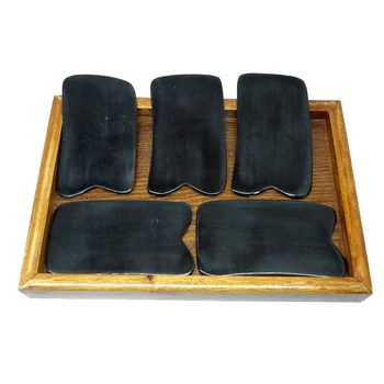 

25 pieces/lot Good quality! Massage Tool body meridian Guasha board Buffalo Horn/Scrapping plate scraper V-line slimming