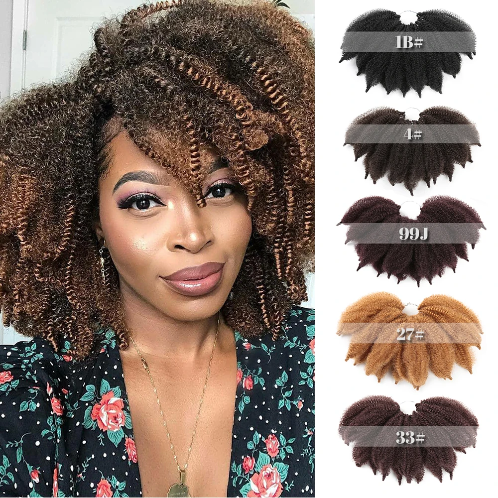 8 Inch Synthetic Crochet Hair Short Afro Kinky Bulk Crochet Twist Braiding Hair Extension Black Blond Bundles For Women Alibaby 30pcs white black kraft paper jewelry gift box package holder storage for earring necklace accessories wedding wholesale bulk