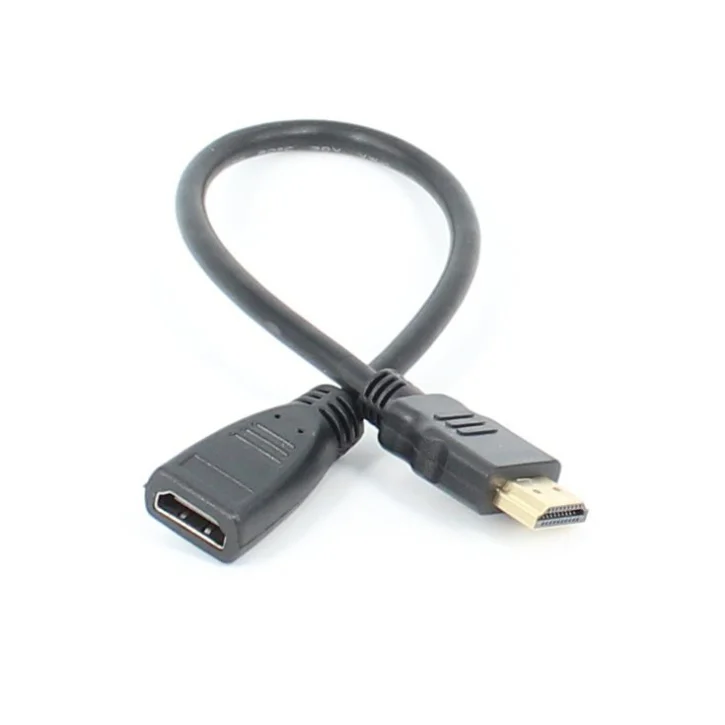 Позолоченный 1,4 V Удлинительный кабель, HDMI удлинитель мужчин и женщин 30 см