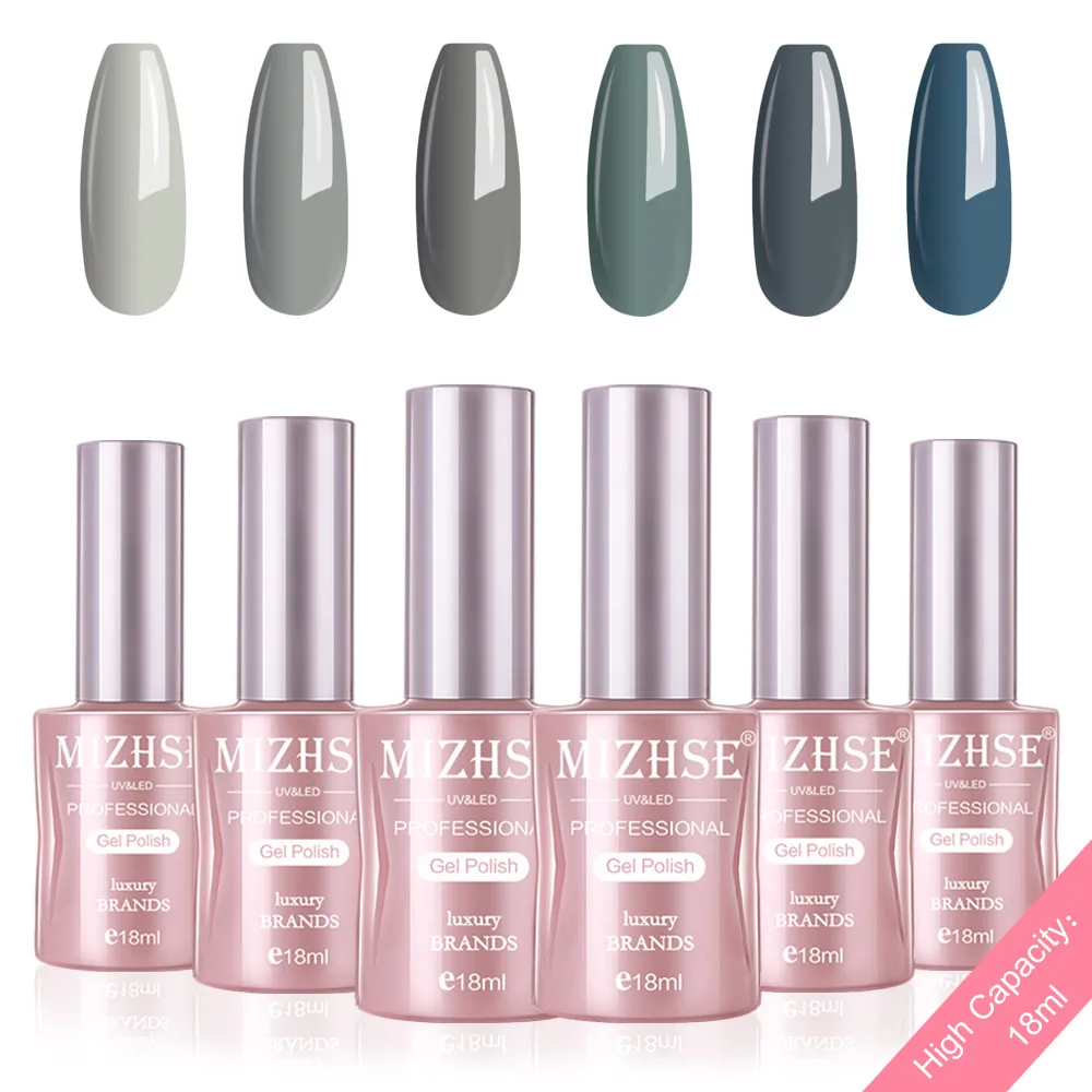 MIZHSE набор гель-лака UV Vernis Полупостоянный Гель-лак лаковое гелевое покрытие для ногтей Отмачивание Чистый Цвет Гель-лак Подарочная коробка салонные наконечники - Цвет: P08