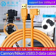 PERESAL USB3.0 to Micro-B cable for Cannon EOS 5D4 5DSR camera NIKON D810 D850 D5 digital camera to computer/laptop data cable