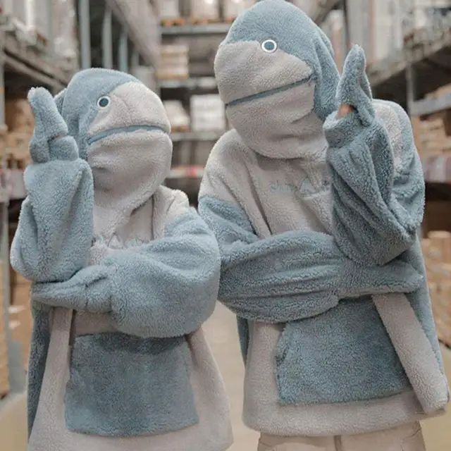 Teddy Plüsch Pullover Mit PlÃ¼sch Teddy Fleece Worker Jacket