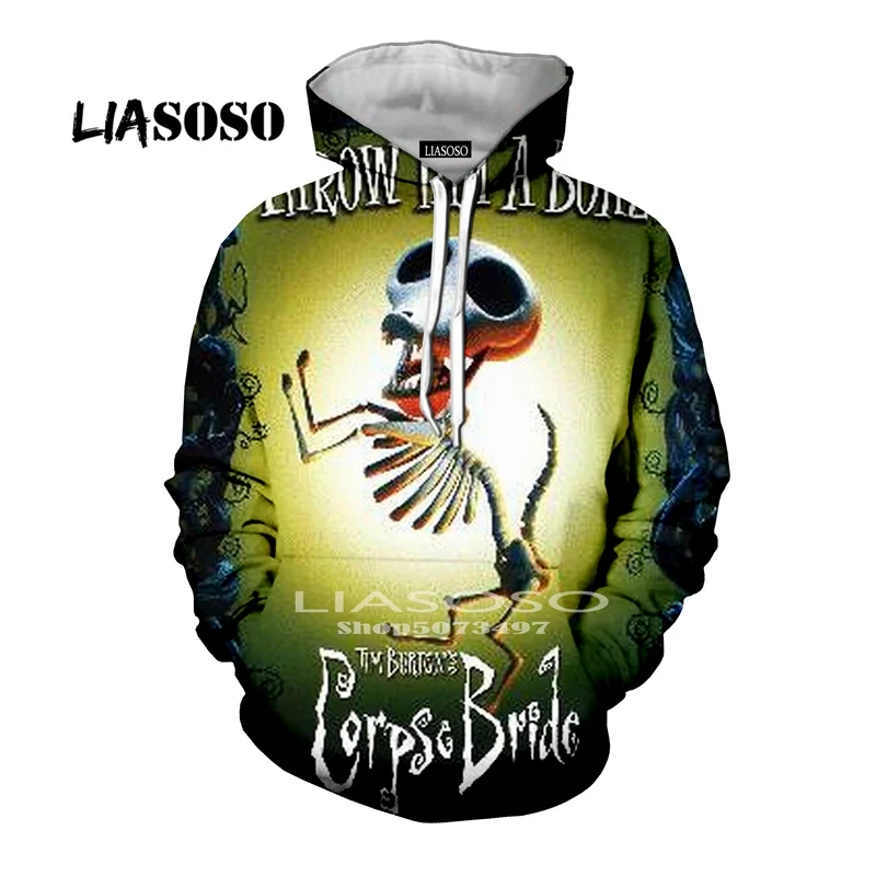 Толстовки liasoso, забавные толстовки, труп, невеста, хип-хоп, уличная одежда, 3D принт, для мужчин, wo, для мужчин, harajuku, высокое качество, толстовка, аниме, худи
