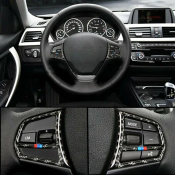 

Replacement Steering wheel trim sticker Mouldings 1 pair Button Carbon Fiber Accessories