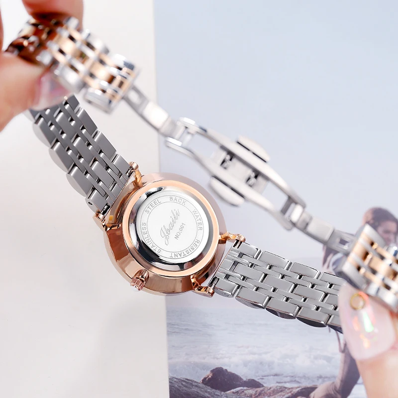 Fashion Women Watch Crystal Cute Animal Dial Ladies WristWatch Female Bracelet Stainless Strap Rhinestone Dress Clock Reloj