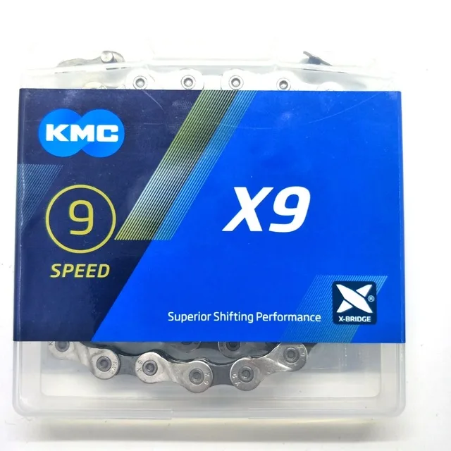 KMK новая велосипедная цепь X9.93 X9, 11 скоростей, велосипедная цепь с оригинальной коробкой и волшебной кнопкой для MTB/шоссейного велосипеда, запчасти - Цвет: X9.93 Silver