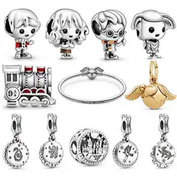 

PDB Original 925 Sterling Silver Magic School Charm Beads Bracelet Fashion Personality Woman Jewelry Gift Free Shipping