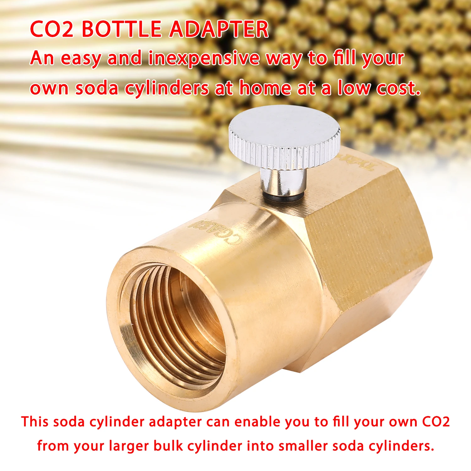 Латунный бытовой адаптер для цилиндра CO2 соединитель бутылок Sodawater преобразующий