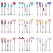 7 шт Diy пустая ручка Единорог набор кисточек для макияжа ручка