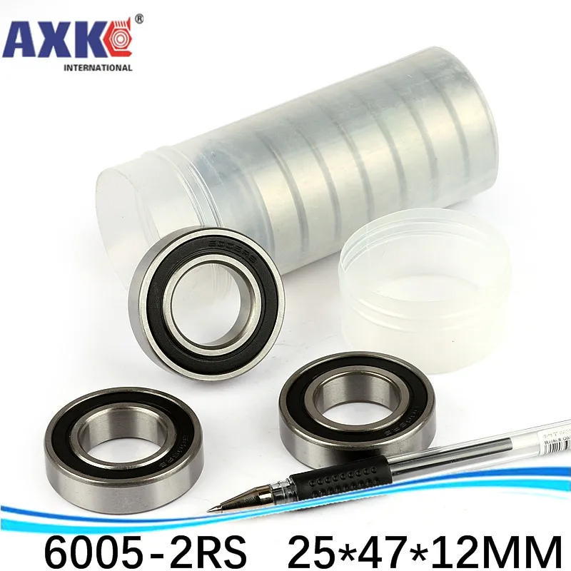 (1pcs) High quality deep groove ball bearing double rubber sealing cover 6005-2RS 25*47*12 mm